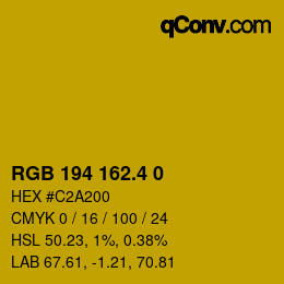 カラーコード: RGB 194 162.4 0 | qconv.com