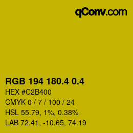 カラーコード: RGB 194 180.4 0.4 | qconv.com