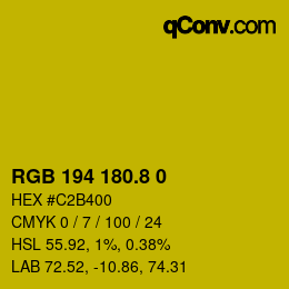 カラーコード: RGB 194 180.8 0 | qconv.com