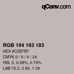 Color code: RGB 194 183 183 | qconv.com