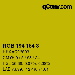 カラーコード: RGB 194 184 3 | qconv.com