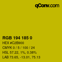 カラーコード: RGB 194 185 0 | qconv.com
