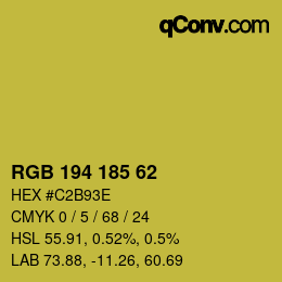 Color code: RGB 194 185 62 | qconv.com