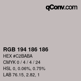 Color code: RGB 194 186 186 | qconv.com