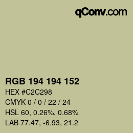 Color code: RGB 194 194 152 | qconv.com