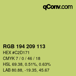 Color code: RGB 194 209 113 | qconv.com