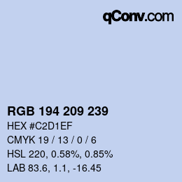 Color code: RGB 194 209 239 | qconv.com