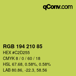Color code: RGB 194 210 85 | qconv.com