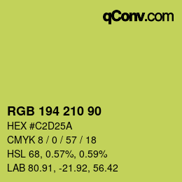 Color code: RGB 194 210 90 | qconv.com
