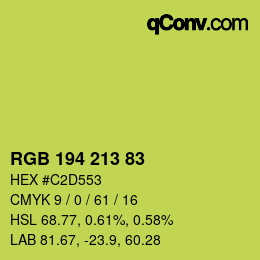 Código de color: RGB 194 213 83 | qconv.com