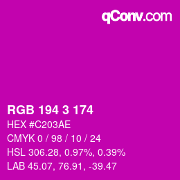 カラーコード: RGB 194 3 174 | qconv.com