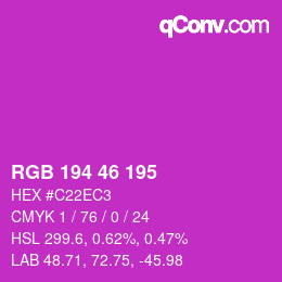 カラーコード: RGB 194 46 195 | qconv.com