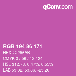 Color code: RGB 194 86 171 | qconv.com