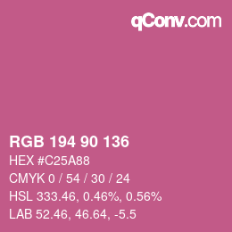 Color code: RGB 194 90 136 | qconv.com