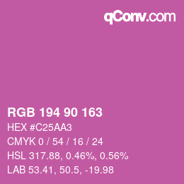 Color code: RGB 194 90 163 | qconv.com