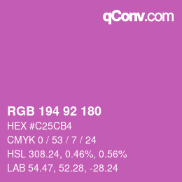颜色代码: RGB 194 92 180 | qconv.com