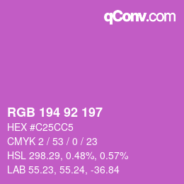 Color code: RGB 194 92 197 | qconv.com