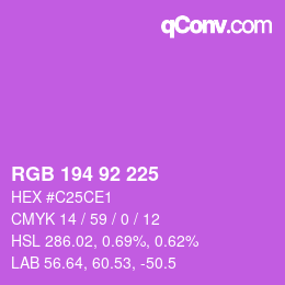 颜色代码: RGB 194 92 225 | qconv.com