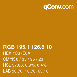 Color code: RGB 195.1 126.8 10 | qconv.com