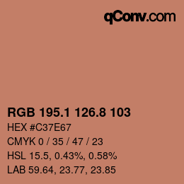Color code: RGB 195.1 126.8 103 | qconv.com