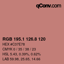 Farbcode: RGB 195.1 126.8 120 | qconv.com
