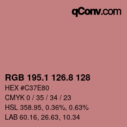 Color code: RGB 195.1 126.8 128 | qconv.com