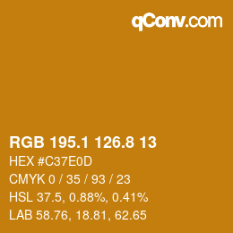 Color code: RGB 195.1 126.8 13 | qconv.com