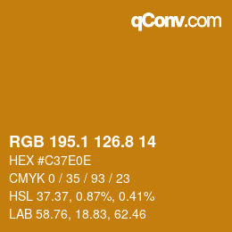 Color code: RGB 195.1 126.8 14 | qconv.com