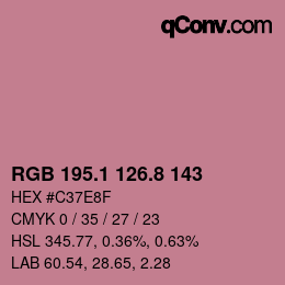 Color code: RGB 195.1 126.8 143 | qconv.com