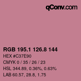 Farbcode: RGB 195.1 126.8 144 | qconv.com