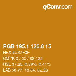 Color code: RGB 195.1 126.8 15 | qconv.com