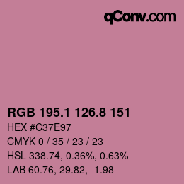カラーコード: RGB 195.1 126.8 151 | qconv.com