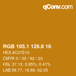 Color code: RGB 195.1 126.8 16 | qconv.com