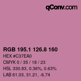 カラーコード: RGB 195.1 126.8 160 | qconv.com