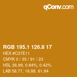 Color code: RGB 195.1 126.8 17 | qconv.com