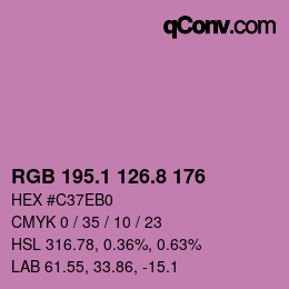カラーコード: RGB 195.1 126.8 176 | qconv.com