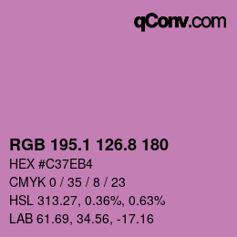 カラーコード: RGB 195.1 126.8 180 | qconv.com