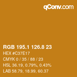 Color code: RGB 195.1 126.8 23 | qconv.com