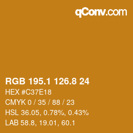 Color code: RGB 195.1 126.8 24 | qconv.com