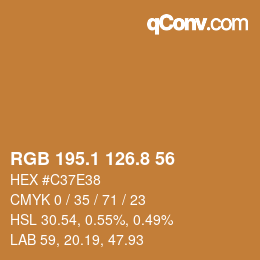 Color code: RGB 195.1 126.8 56 | qconv.com