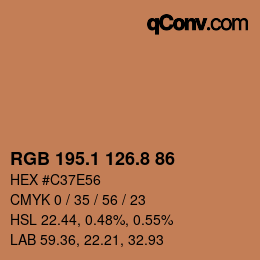 Color code: RGB 195.1 126.8 86 | qconv.com