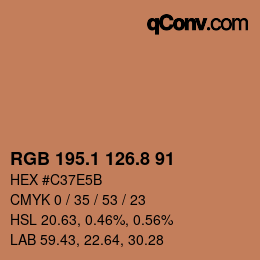 Color code: RGB 195.1 126.8 91 | qconv.com