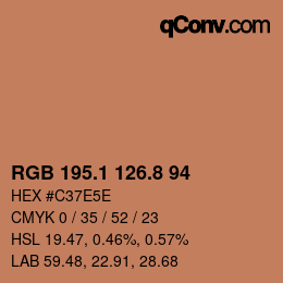 Color code: RGB 195.1 126.8 94 | qconv.com