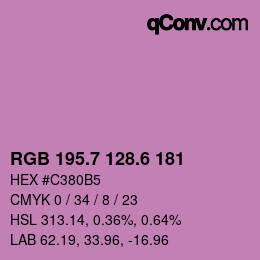 カラーコード: RGB 195.7 128.6 181 | qconv.com
