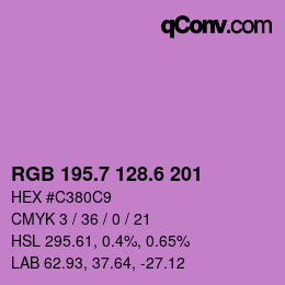 カラーコード: RGB 195.7 128.6 201 | qconv.com