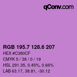 カラーコード: RGB 195.7 128.6 207 | qconv.com