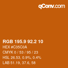 Color code: RGB 195.9 92.2 10 | qconv.com