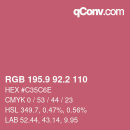 Color code: RGB 195.9 92.2 110 | qconv.com