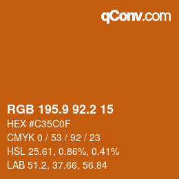 Farbcode: RGB 195.9 92.2 15 | qconv.com