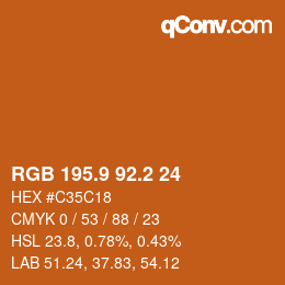 Color code: RGB 195.9 92.2 24 | qconv.com
